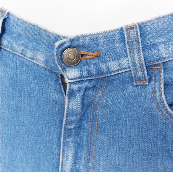 GUCCI blue denim red green web trim 90's flared - Picture 5 of 10